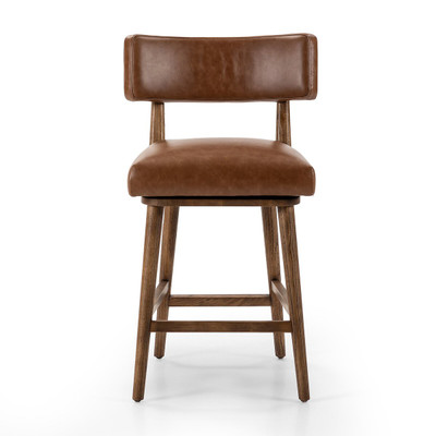Four Hands Cardell Swivel Counter Stool - Sonoma Chestnut