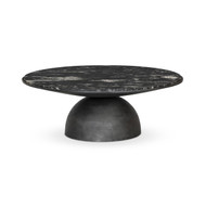 Four Hands Corbett Large Coffee Table - Polished Black Marble