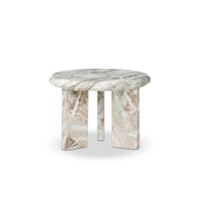 Four Hands Dakota Nesting Coffee Table - Small - Creamy Taupe Marble Solid