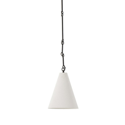 Four Hands Grazia Small Pendant - Matte White Plaster