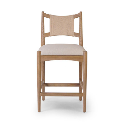 Four Hands Haddon Counter Stool - Natural Nettlewood