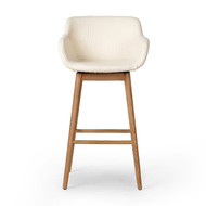 Four Hands Hannah Swivel Bar Stool - Kerbey Ivory