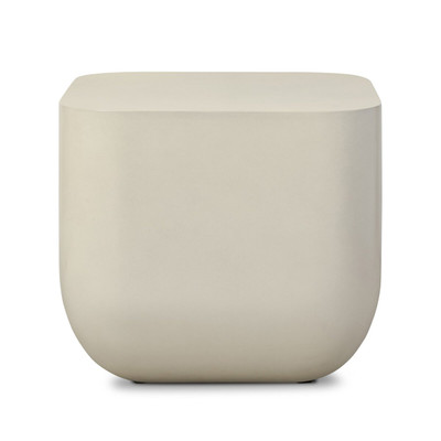 Four Hands Ivan Square End Table - White Concrete