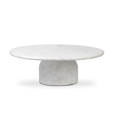 Four Hands Janice Coffee Table - Textured Lunar Concrete