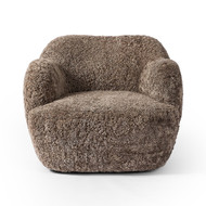 Four Hands Julius Swivel Chair - Taupe Shearling