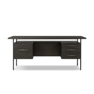 Four Hands Lauren Desk - Charcoal Oak Veneer