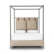 Four Hands Leigh Canopy Queen Bed - Palm Ecru