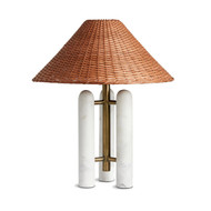 Four Hands Medici Table Lamp - Brown Rattan