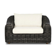 Four Hands Messina Outdoor Chair - Chunky Charcoal Woven
