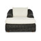 Four Hands Messina Outdoor Chaise Lounge - Chunky Charcoal Woven
