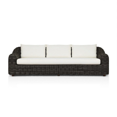 Four Hands Messina Outdoor Sofa - Chunky Charcoal Woven