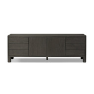 Four Hands Noeline Media Console - Smoked Black Oak Veneer