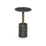 Four Hands Reeves End Table - Black Marble