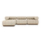 Four Hands Roma Outdoor 3 - Piece Sectional - Hayes Cream - W/ Ottoman