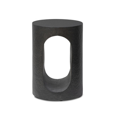 Four Hands Samson End Table - Distressed Graphite Concrete