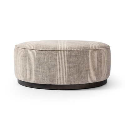 Four Hands Sinclair Large Round Ottoman - Manchester Flint