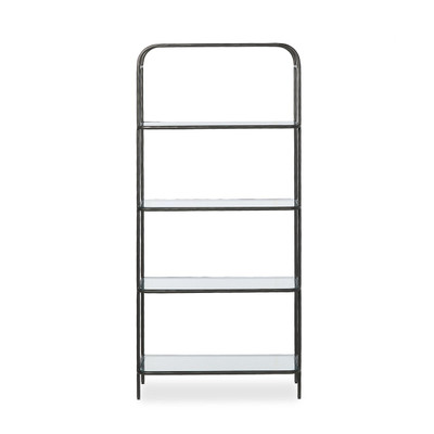 Four Hands Swinton Bookcase - Hammered Gunmetal - 82"