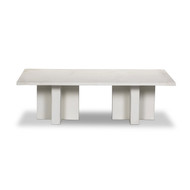 Four Hands Terrell Outdoor Coffee Table - Matte White Cast Aluminum