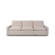 Four Hands Tillery Power Recliner 3 - Piece Sectional - Laken Stone - 111"
