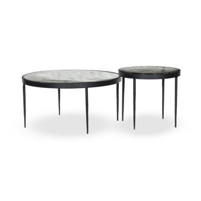 Four Hands Yoko Nesting Tables - Clear Cast Glass