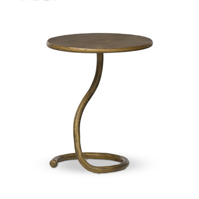 Four Hands Vera End Table - Hammered Aged Brass