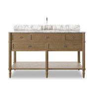 Four Hands Toulouse Single Wide Vanity - Washed Blonde Oak Veneer