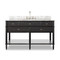 Four Hands Toulouse Single Wide Vanity - Satin Black Veneer