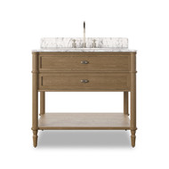 Four Hands Toulouse Single Vanity - Washed Blonde Oak Veneer