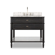 Four Hands Toulouse Single Vanity - Satin Black Veneer