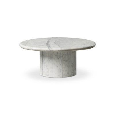 Four Hands Stuart Nesting Coffee Table - White Calacatta Marble - Small