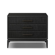 Four Hands Rosenell Closed Nightstand - Black Oak Veneer