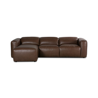 Four Hands Radley Power Recliner 3-Piece Sectional W/ Chaise - Left Chaise - Sonoma Coco