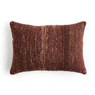 Four Hands Pemberley Pillow - Cover + Insert - Rustic Brown Woven - 16" X 24"