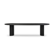 Four Hands Paden Dining Table - 118" - Aged Black Acacia