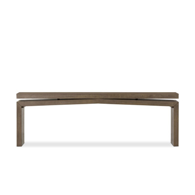 Four Hands Matthes Console Table - 94" - Rustic Grey Veneer
