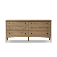 Four Hands Maggie 6 Drawer Dresser - Aged Smoked Oak Resawn