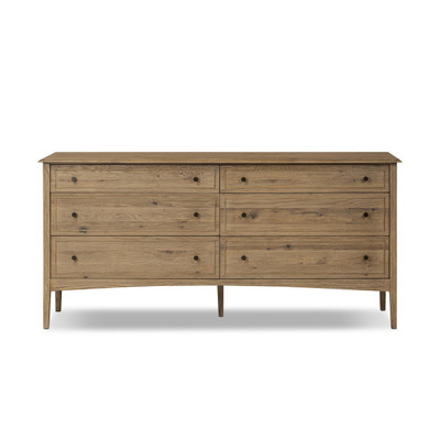 Four Hands Maggie 6 Drawer Dresser - Aged Smoked Oak Resawn