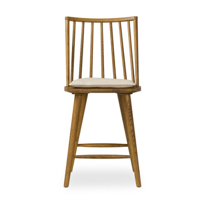 Four Hands Lewis Windsor Counter Stool - Antwerp Natural - Sandy Oak