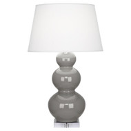 Triple Gourd Table Lamp - Lucite - Smokey Taupe