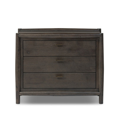 Four Hands Glenview Nightstand - Smoked Black Oak