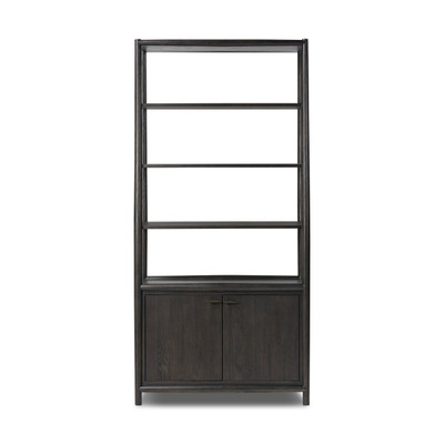 Four Hands Glenview Bookcase - Smoked Black Oak