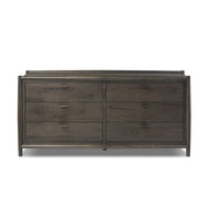 Four Hands Glenview 6 Drawer Dresser - Smoked Black Oak