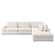 Four Hands Bloor 4-Piece Sectional W/ Ottoman - Essence Natural - Left Arm Facing