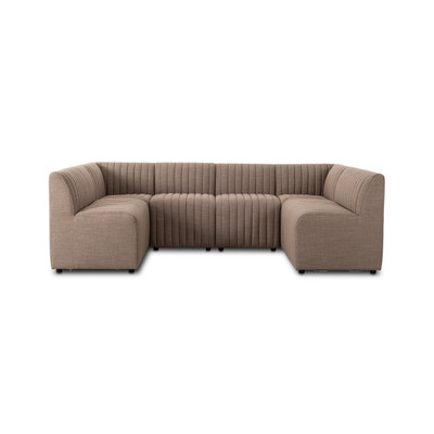 Four Hands Augustine Dining Banquette - U Shape - Crypton Nomad Taupe - 106"