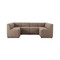 Four Hands Augustine Dining Banquette - U Shape - Crypton Nomad Taupe - 106"