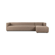 Four Hands Augustine 2-Piece Sectional - Crypton Nomad Taupe - 126" - Right Chaise