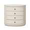 Four Hands Amelia Oval Nightstand - Ivory Painted Linen