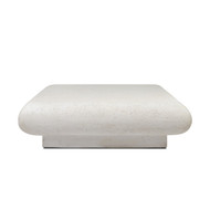 Four Hands Ambra Outdoor Coffee Table - Aged White Concrete - 48"