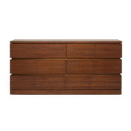 Interlude Home Bolton 6 Drawer Chest - Classic Walnut