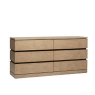 Interlude Home Bolton 6 Drawer Chest - Washed taupe